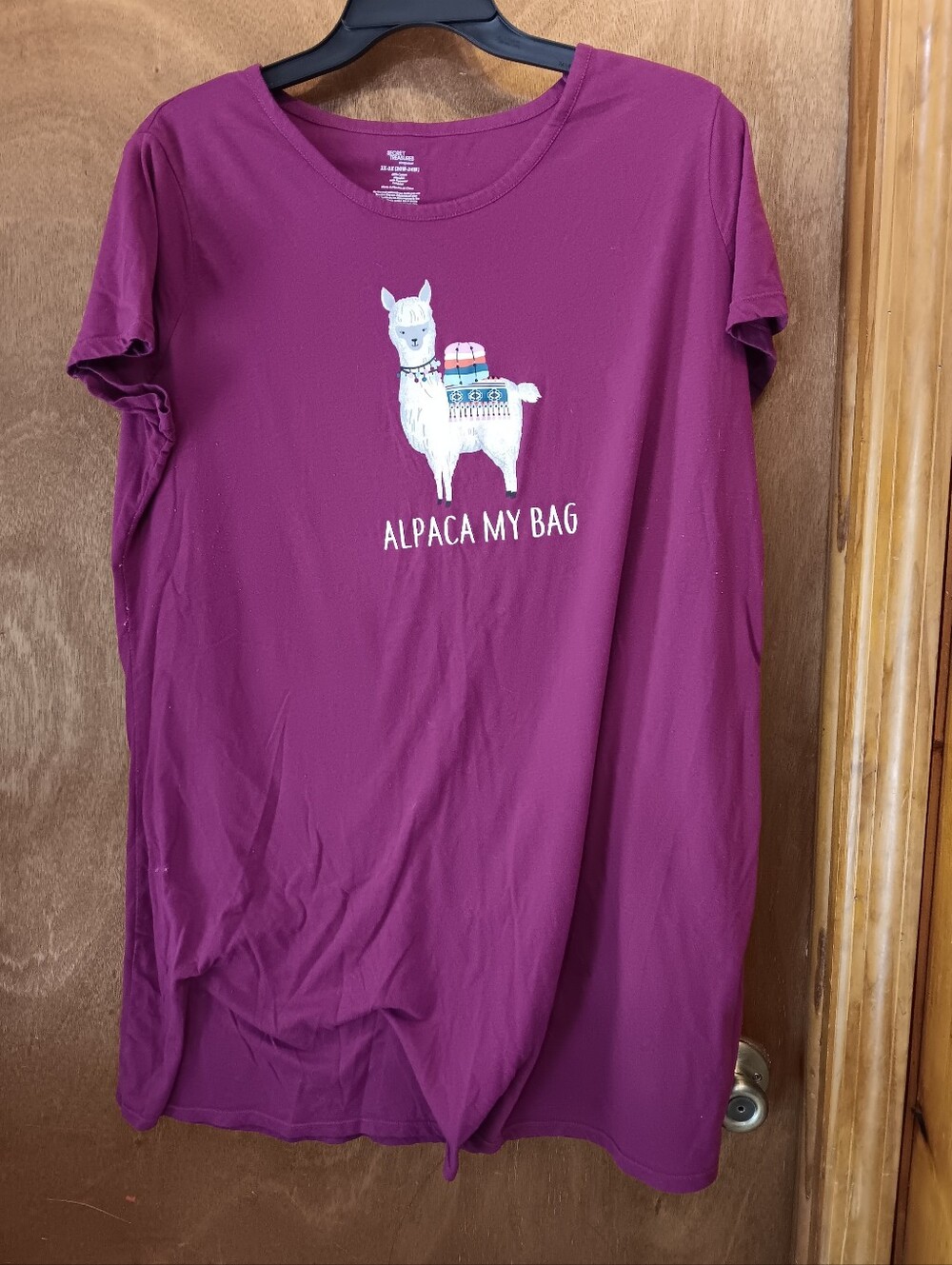 Secret Treasures  Womans Berry Alpaca Graphic Tee